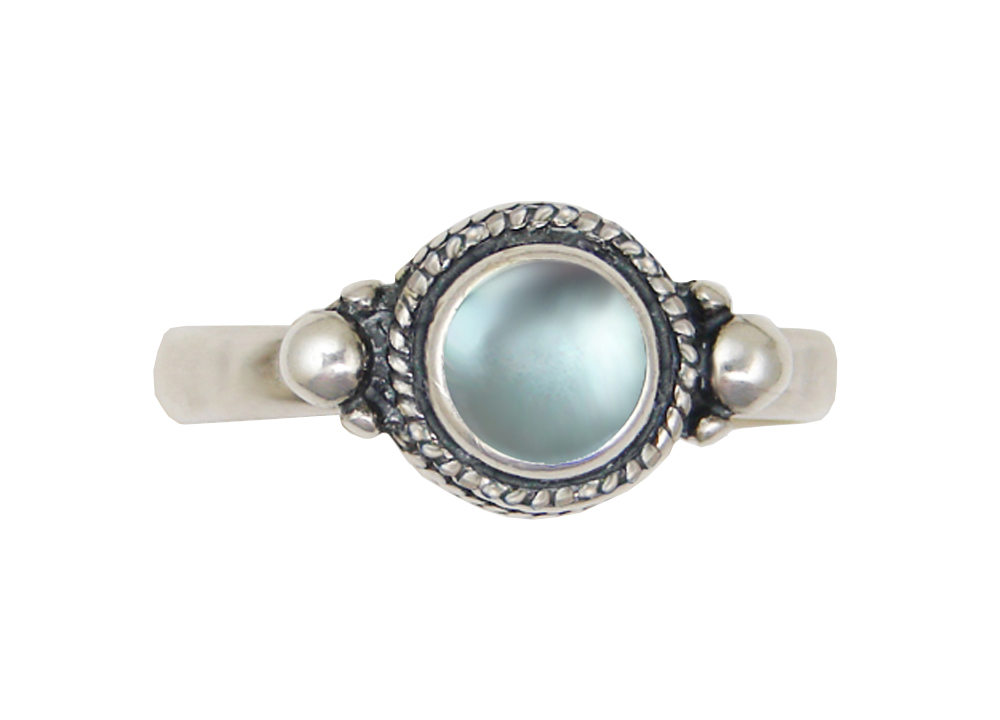 Sterling Silver Ring With Blue Topaz Size 8